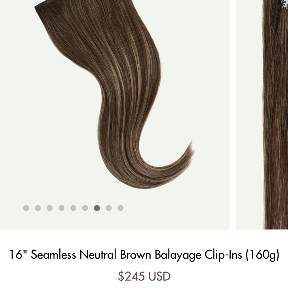 Luxy 16” Seamless Clip In Extensions - Neutral Brown Balayage